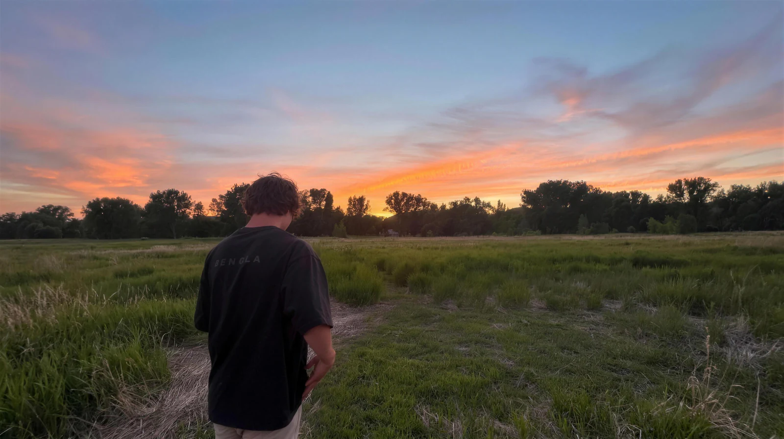 Heading down to the lake at sunset